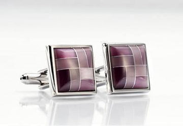 Butoni camasa barbati visiniu - mov- violet Mont Pellier--Cravate Online